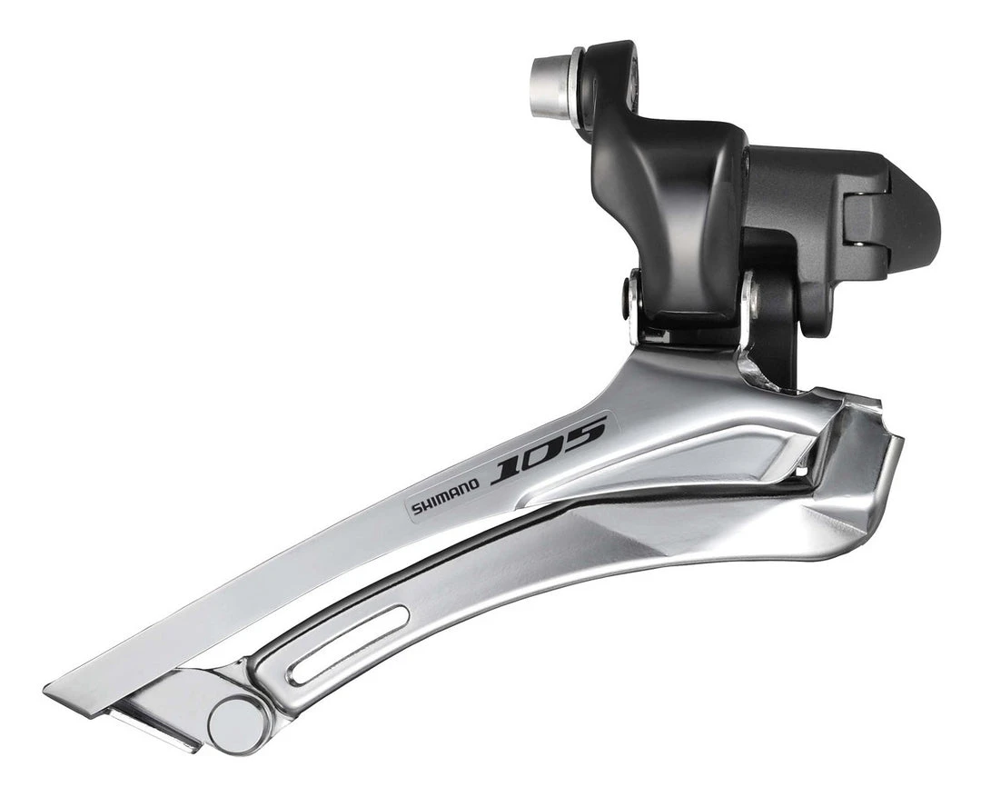 Drivetrain Shimano 105 FD-5700 Front Derailleur 2 X 10 - Black - Band / Braze 1 Drivetrain Shimano 105 FD-5700 Front Derailleur 2 X 10 - Black - Band / Braze