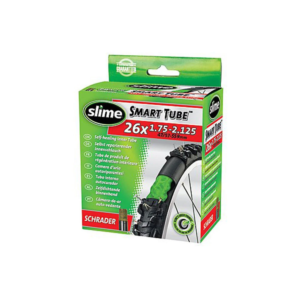 Slime Self Sealing Mountain Bike Inner Tube 26" X 1.75-2.125 Schrader - 32mm Wheels & Tyres 1 Slime Self Sealing Mountain Bike Inner Tube 26" X 1.75-2.125 Schrader - 32mm Wheels & Tyres