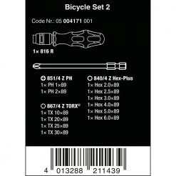 Wera Tools Bicycle Set 2 Kraftform Compact Screwdriver 13pcs 9 Wera Tools Bicycle Set 2 Kraftform Compact Screwdriver 13pcs