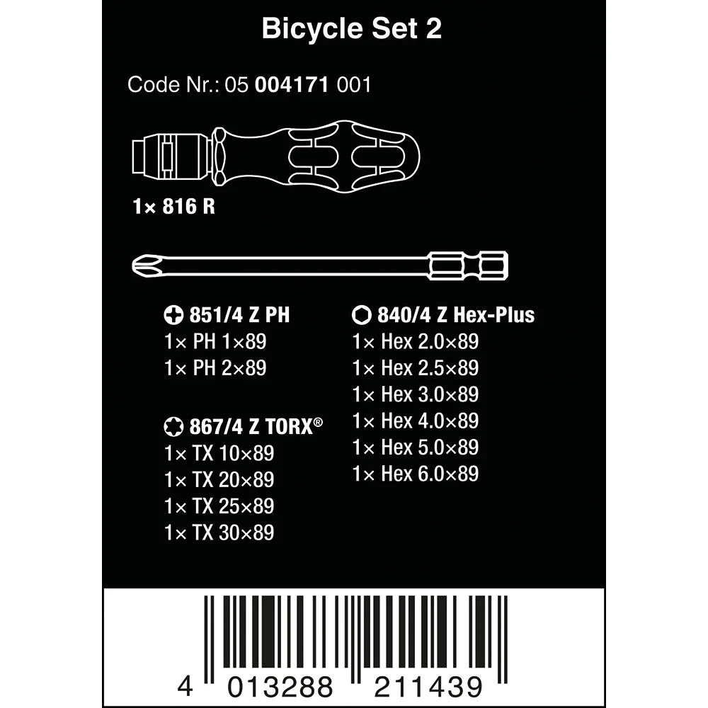 Wera Tools Bicycle Set 2 Kraftform Compact Screwdriver 13pcs 5 Wera Tools Bicycle Set 2 Kraftform Compact Screwdriver 13pcs