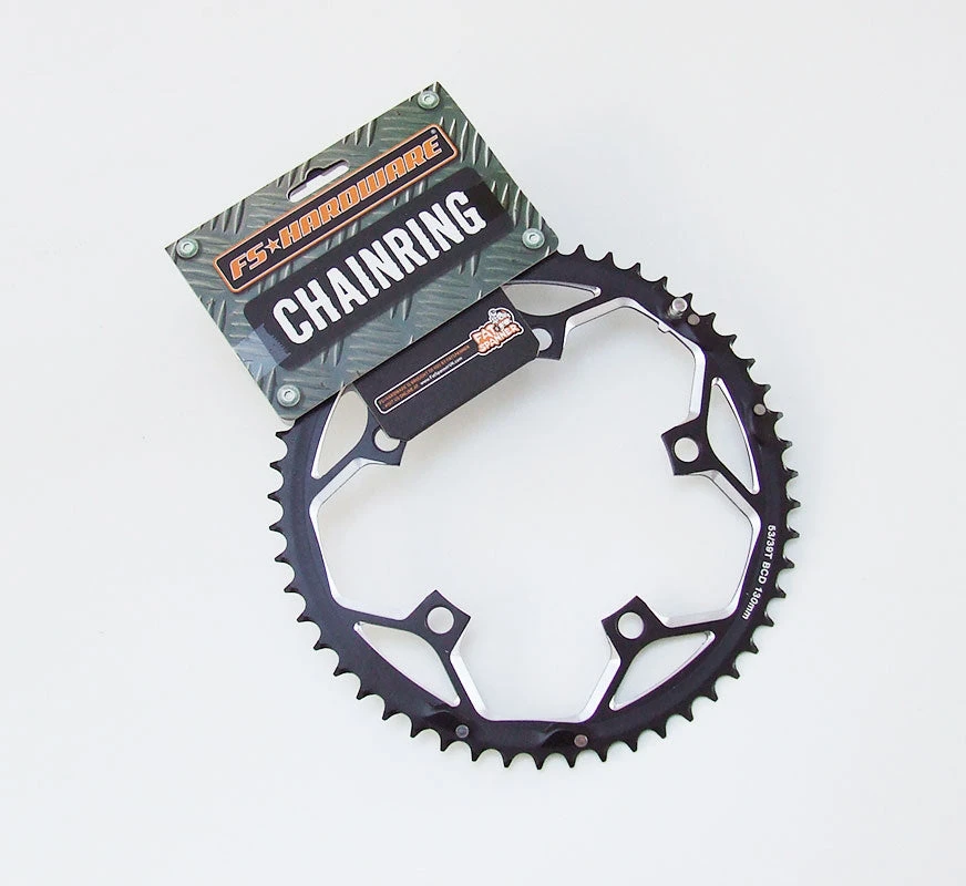 Fat Spanner FS Hardware Road Bike Alloy Chainring - 53T - 9/10 Speed - 130mm 1 Fat Spanner FS Hardware Road Bike Alloy Chainring - 53T - 9/10 Speed - 130mm