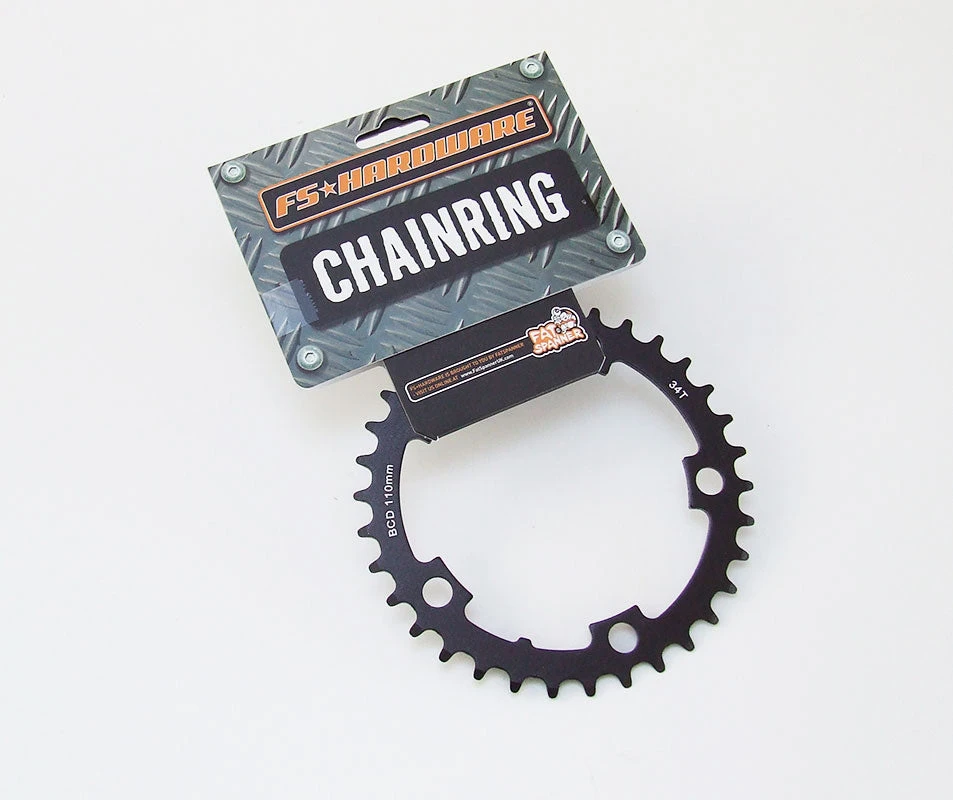 Fat Spanner FS Hardware Road Bike Alloy Chainring - 34T - 9/10 Speed - 110mm 1 Fat Spanner FS Hardware Road Bike Alloy Chainring - 34T - 9/10 Speed - 110mm