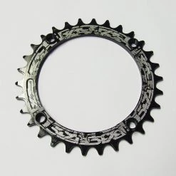 Race Face Narrow Wide Single Chainring - 104mm - Black Drivetrain