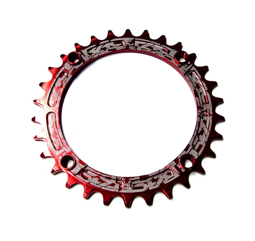 Drivetrain Race Face Narrow Wide Single Chainring - 104mm - Red 3 Drivetrain Race Face Narrow Wide Single Chainring - 104mm - Red