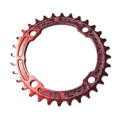 Drivetrain Race Face Narrow Wide Single Chainring - 104mm - Red 9 Drivetrain Race Face Narrow Wide Single Chainring - 104mm - Red