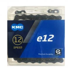 KMC E12 BlackTech EBike Chain 12 Speed - 130L - Black Drivetrain