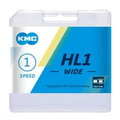 KMC HL1 - Wide - Half Link Single Speed Chain 1/8" - Silver Drivetrain