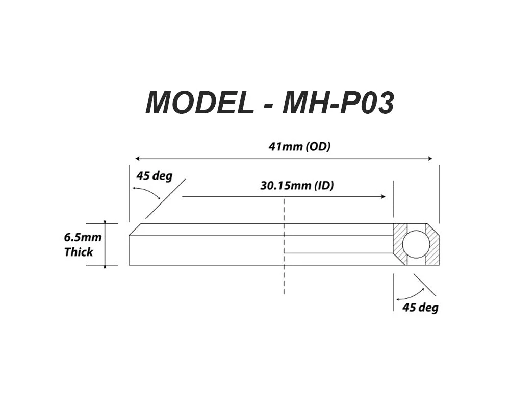 VP Components 1 1/8" Headset Bearings - MH-P03 - 41x30.15x6.5-45/45 2 VP Components 1 1/8" Headset Bearings - MH-P03 - 41x30.15x6.5-45/45