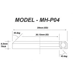 VP Components 1 1/8" Headset Bearings - MH-P04 - 39x30.15x6.5-45/45 Controls