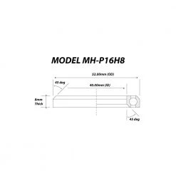 VP Components 1.5" Headset Bearings - MH-P16H8 - 52x40x8-45/45