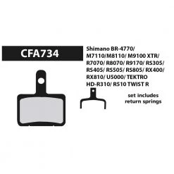 Brakes EBC - CFA734 - Resin - Shimano 105, Ultegra, Dura-Ace, GRX - Disc Brake Pads