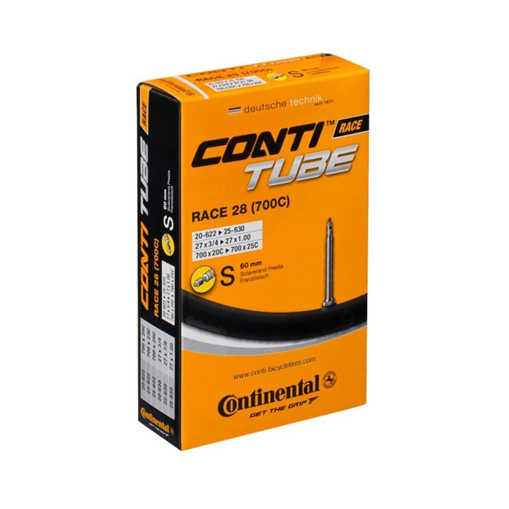 Continental Race 28 Road Bike Inner Tube 700c X 20-25 Presta - 60mm 1 Continental Race 28 Road Bike Inner Tube 700c X 20-25 Presta - 60mm