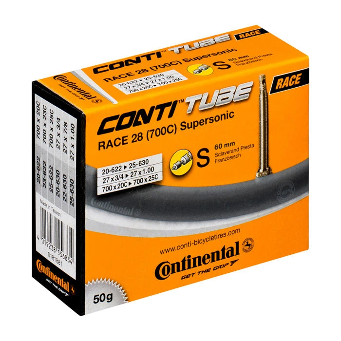Continental Race 28 Supersonic Road Bike Inner Tube 700c X 20-25 Presta - 60mm 1 Continental Race 28 Supersonic Road Bike Inner Tube 700c X 20-25 Presta - 60mm