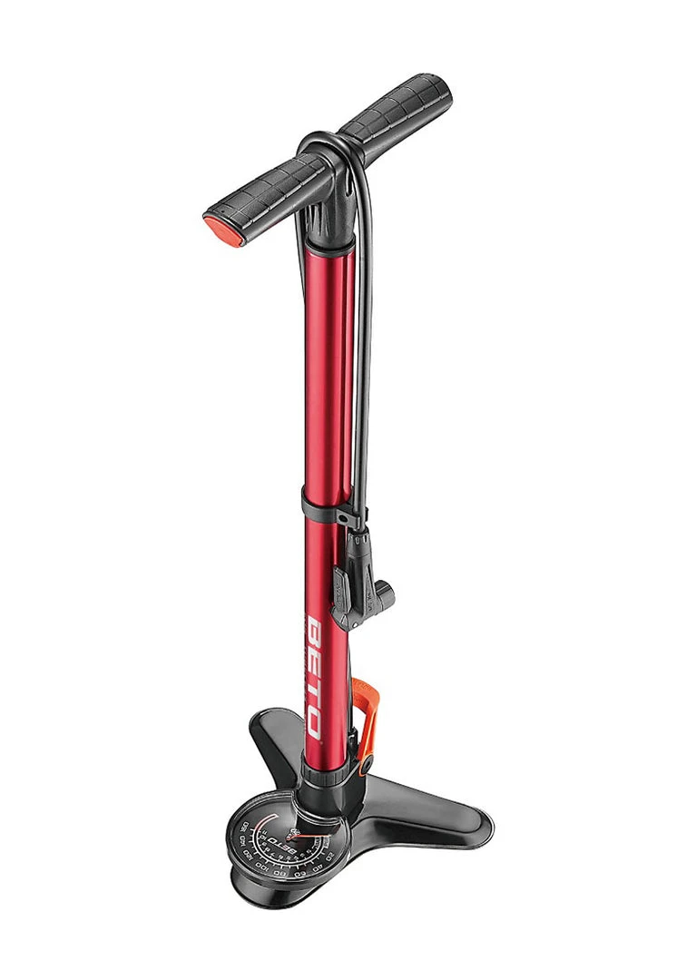 Beto Surge Tubeless Track Pump + Gauge - CFL-003AGD 1 Beto Surge Tubeless Track Pump + Gauge - CFL-003AGD