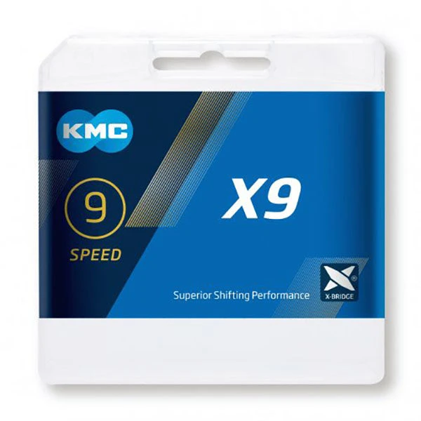 KMC X9 Ti-N Chain - 9 Speed - 114L - Gold 2 KMC X9 Ti-N Chain - 9 Speed - 114L - Gold
